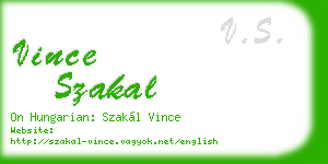 vince szakal business card